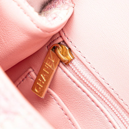 Chanel Pink Tweed Flap Bag