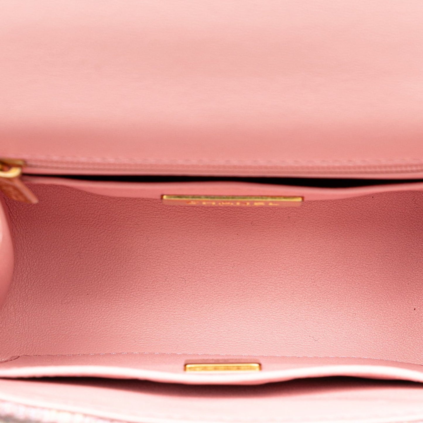 Chanel Pink Tweed Flap Bag