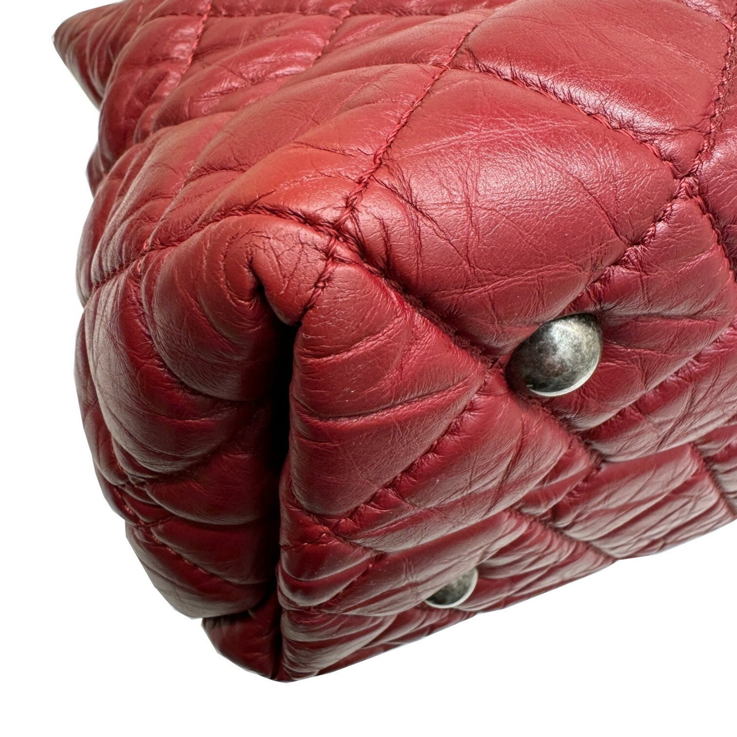 Chanel Red Leather Matelassé