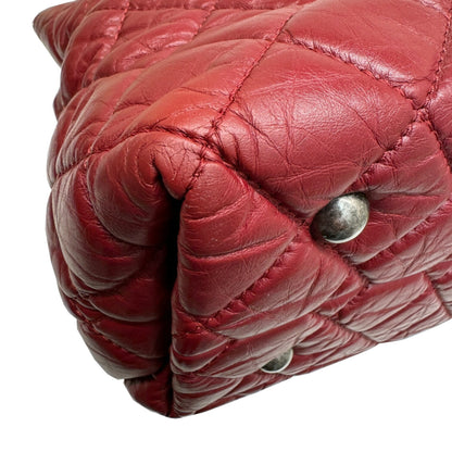 Chanel Red Leather Matelassé