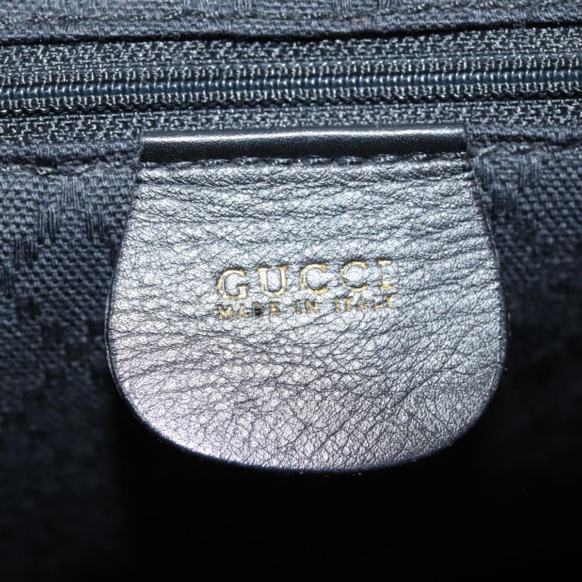 Gucci Black Leather Bamboo
