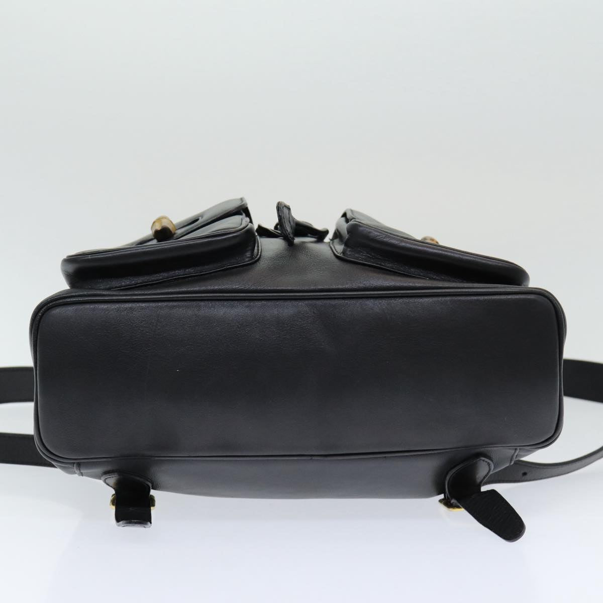 Gucci Black Leather Bamboo