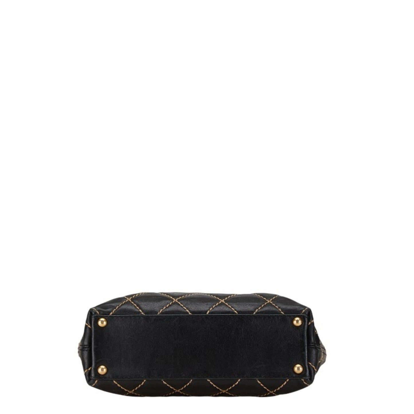 Chanel Black Leather Wild Stitch