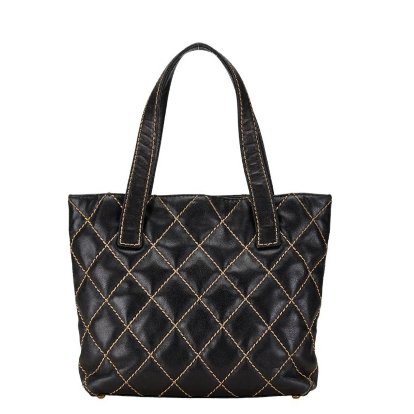 Chanel Black Leather Wild Stitch