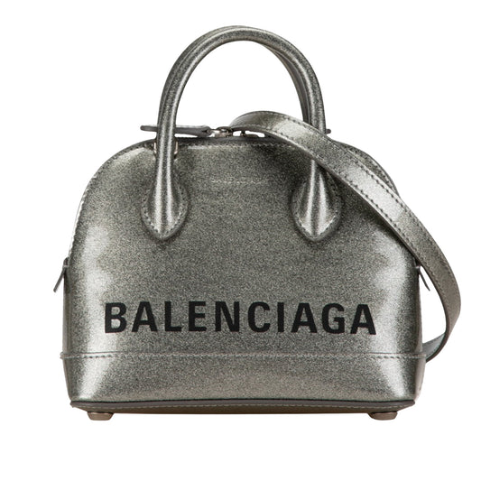 Balenciaga Silver Leather Ville
