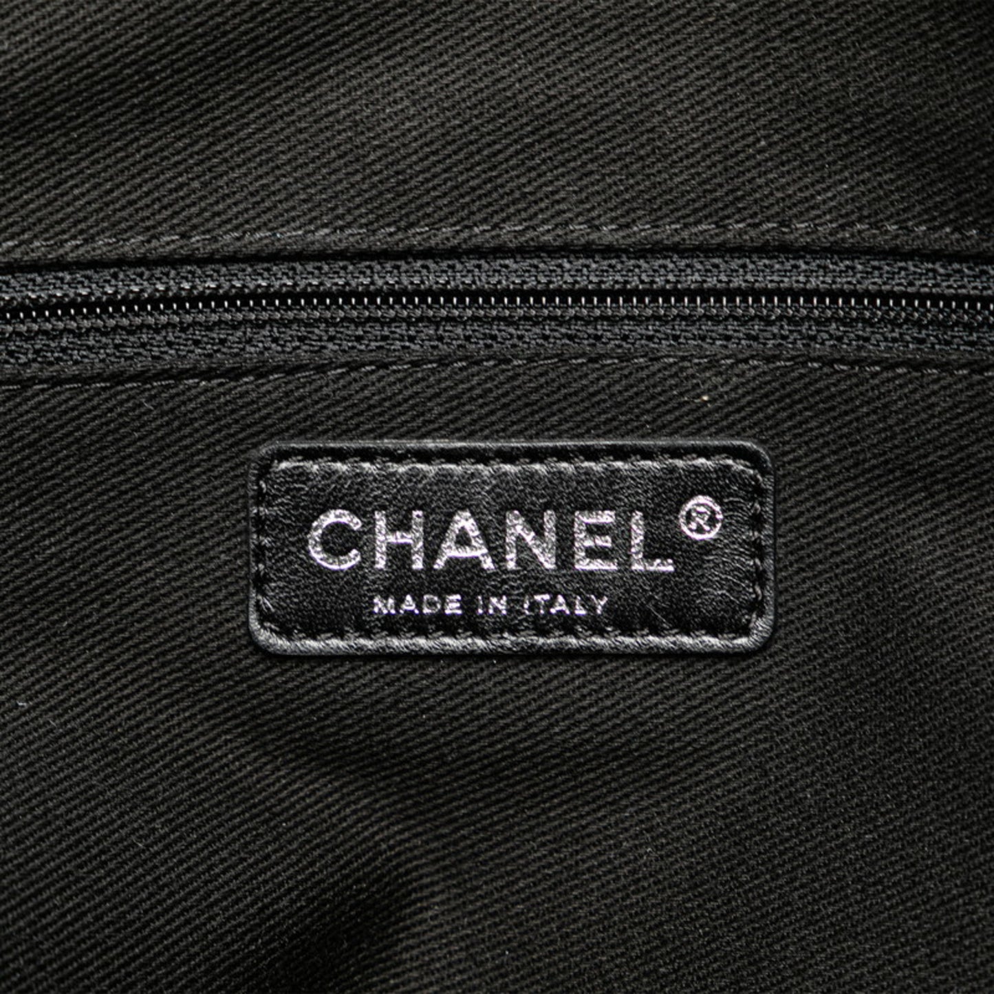 Chanel Black Synthetic Logo Cc
