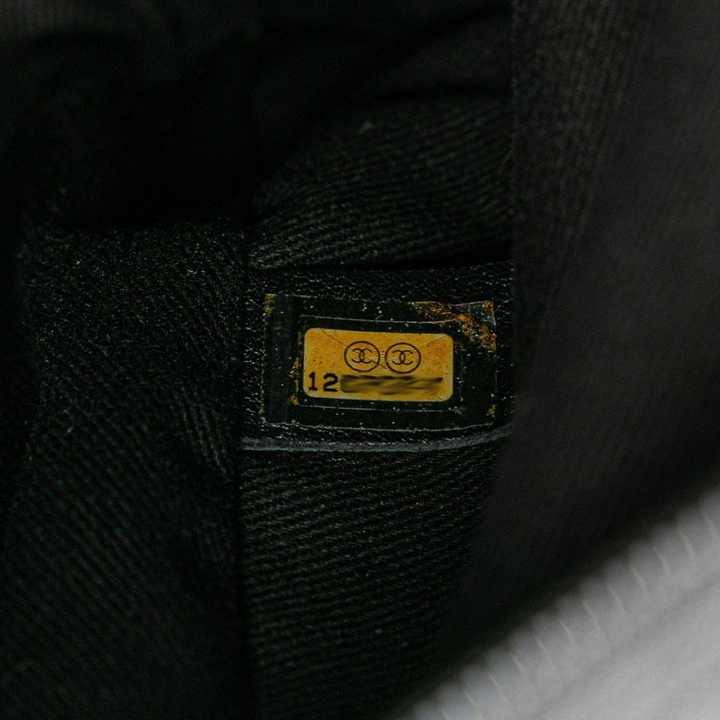 Chanel Black Synthetic Logo Cc