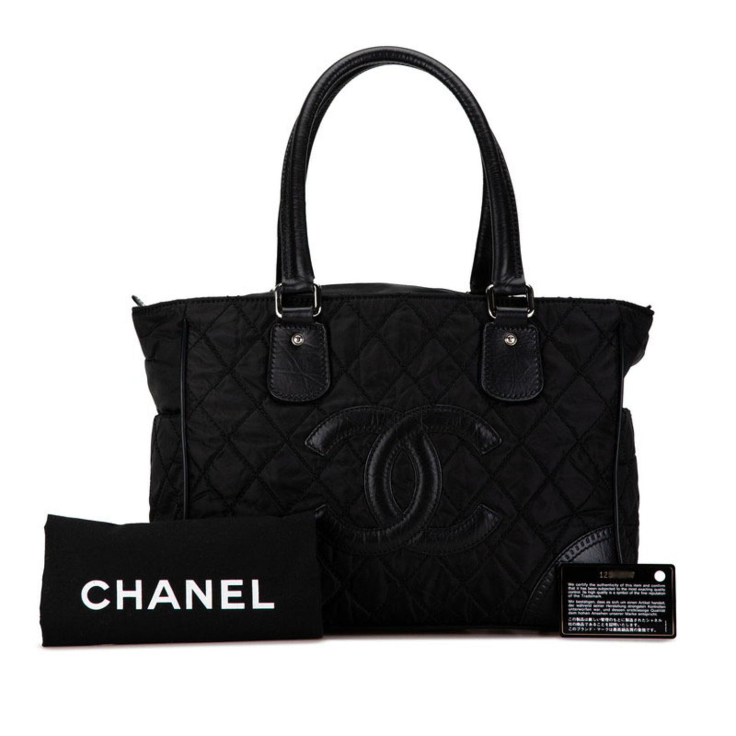 Chanel Black Synthetic Logo Cc