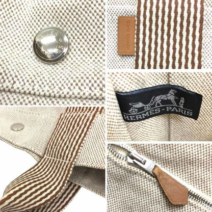Hermès Brown Canvas Fool Toe