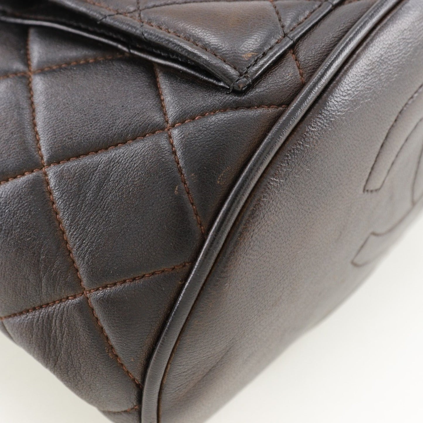 Chanel Brown Leather Matelassé