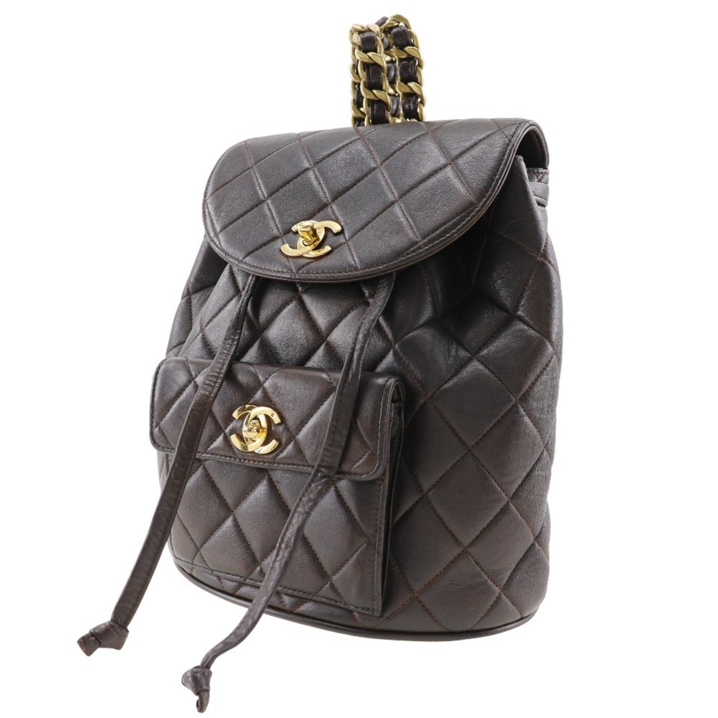 Chanel Brown Leather Matelassé