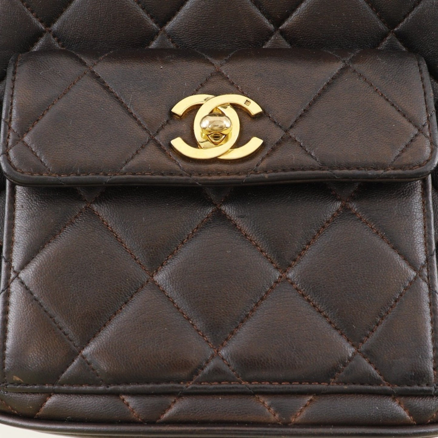 Chanel Brown Leather Matelassé