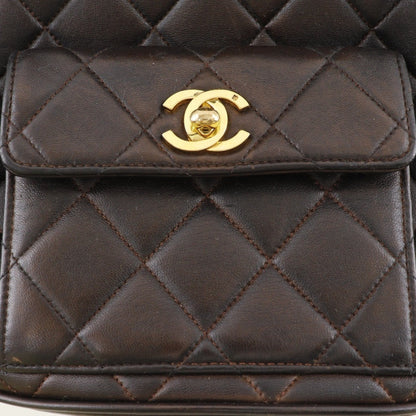 Chanel Brown Leather Matelassé