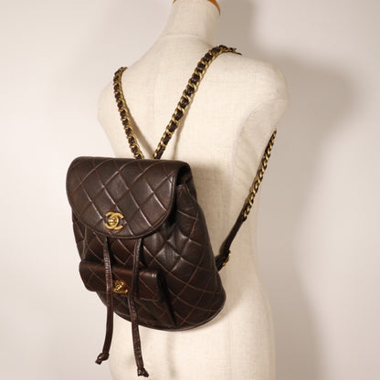 Chanel Brown Leather Matelassé