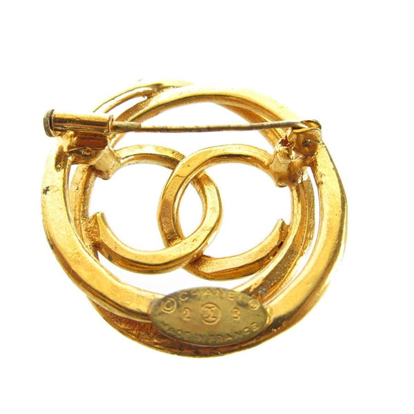 Chanel Gold Gold Plated Coco Mark