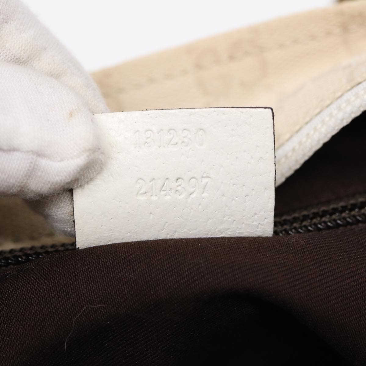 Gucci White Canvas Gg Canvas