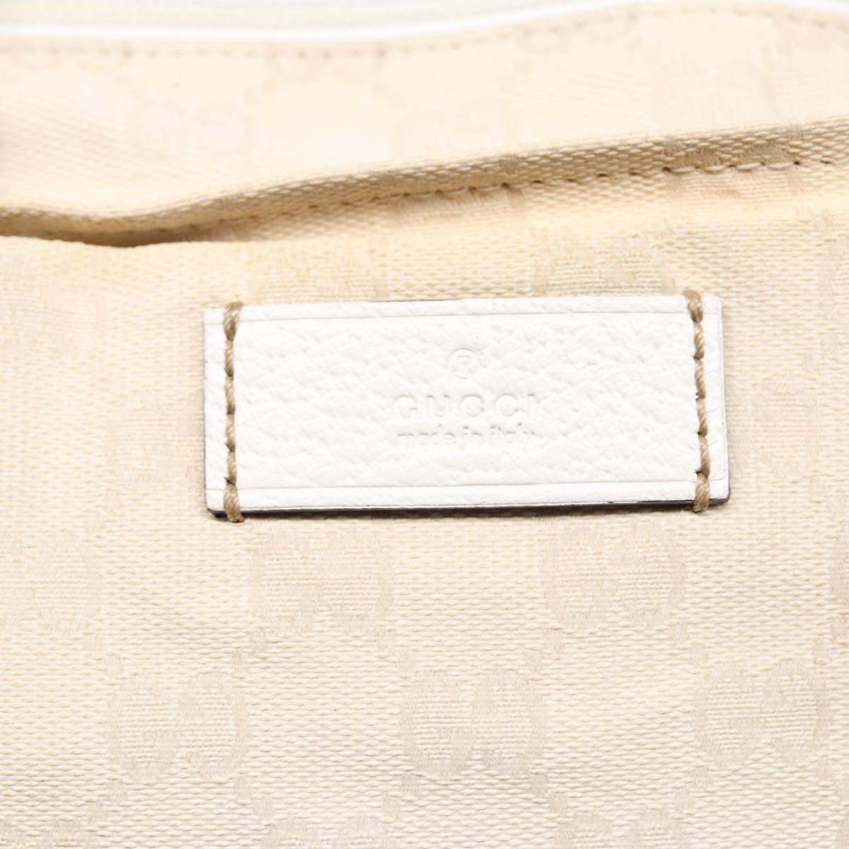 Gucci White Canvas Gg Canvas