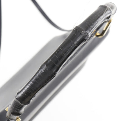 Gucci Black Leather Bamboo