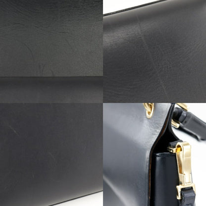 Gucci Black Leather Bamboo