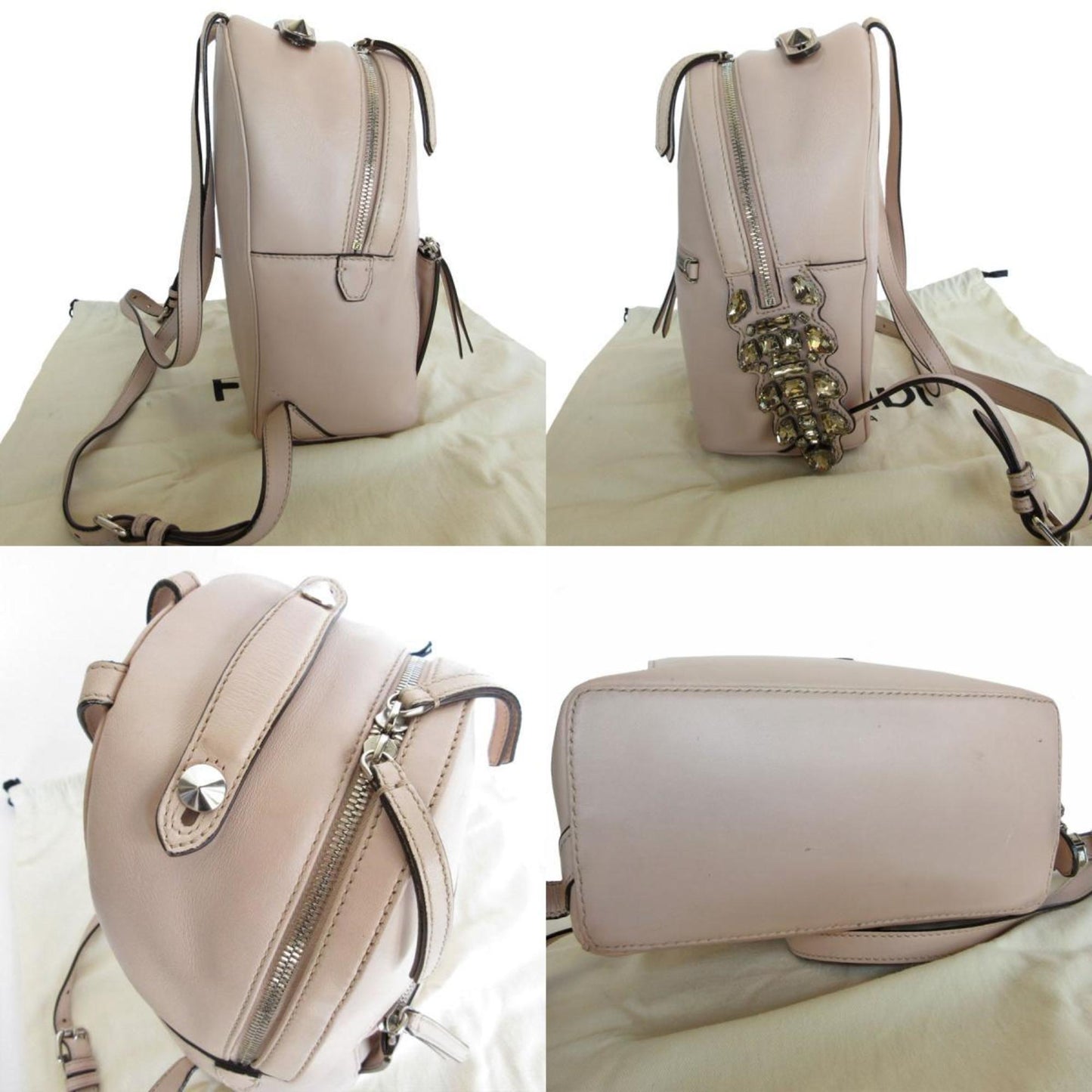 Fendi Pink Leather Backpack