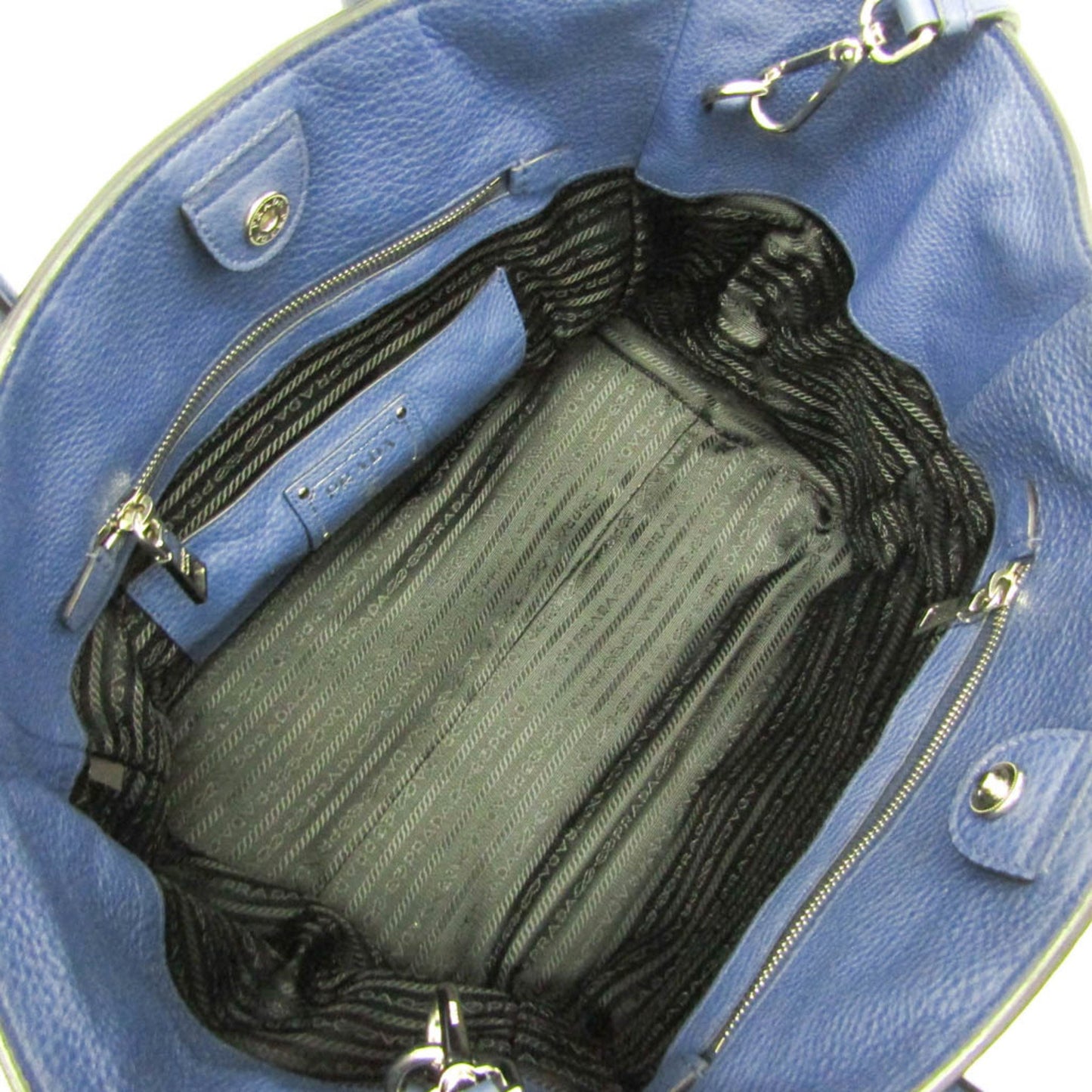 Prada Blue Leather Vitello Phenix