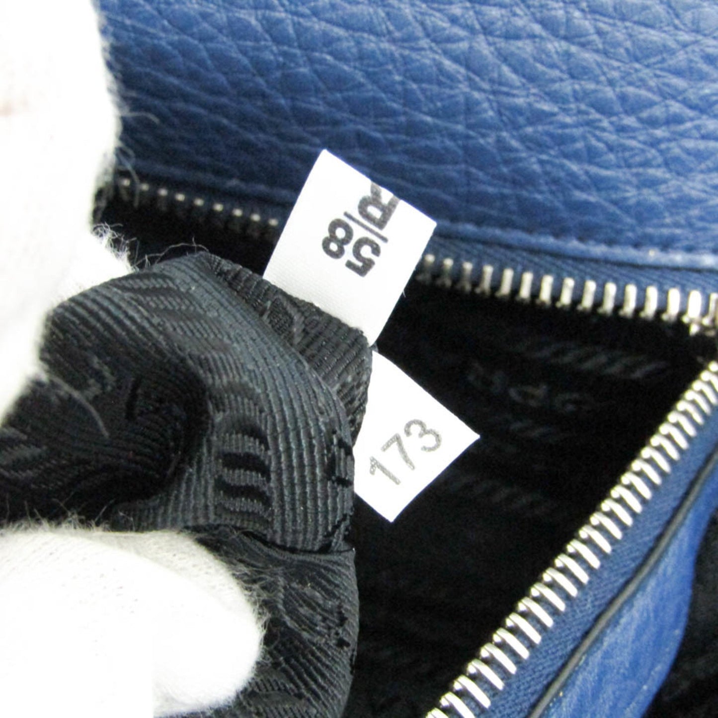 Prada Blue Leather Vitello Phenix