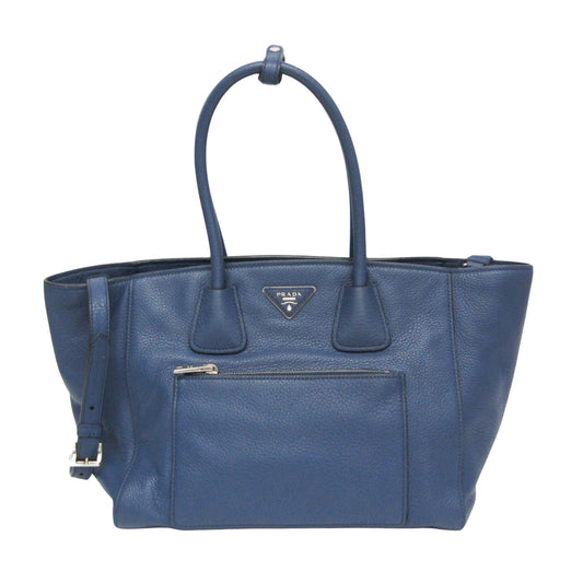 Prada Blue Leather Vitello Phenix