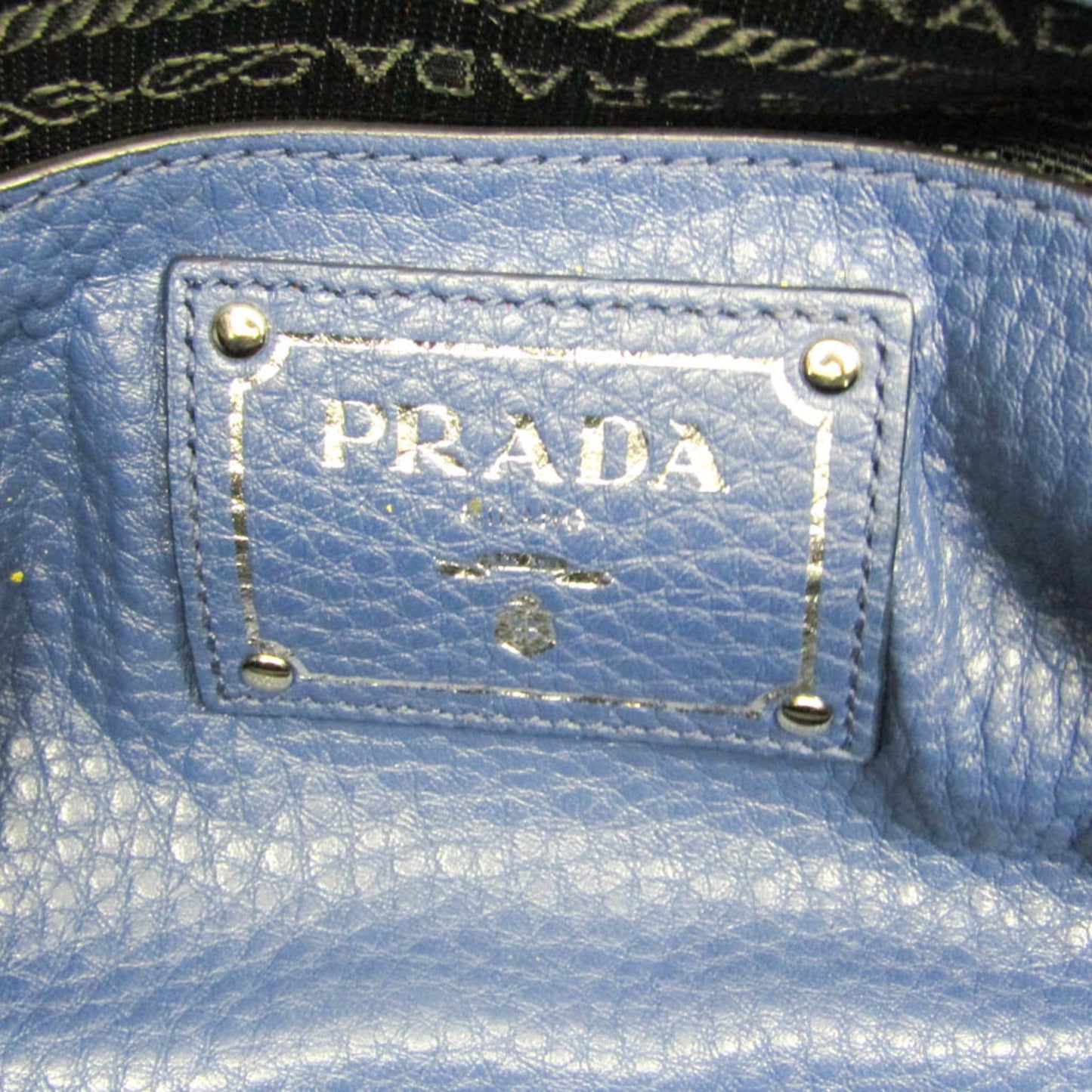Prada Blue Leather Vitello Phenix