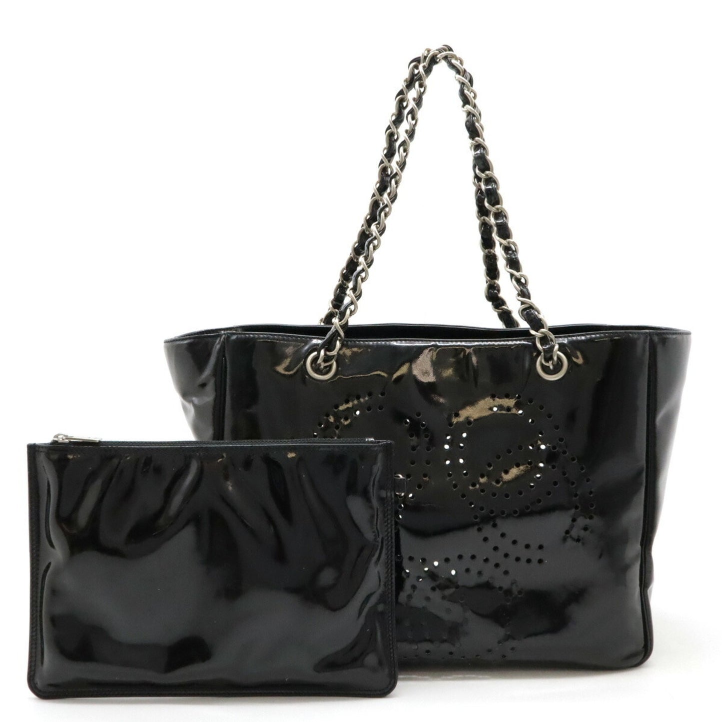 Chanel Black Leather Vintage Tote Bag