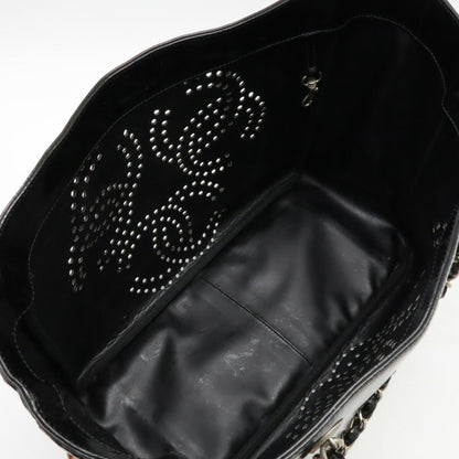 Chanel Black Leather Vintage Tote Bag