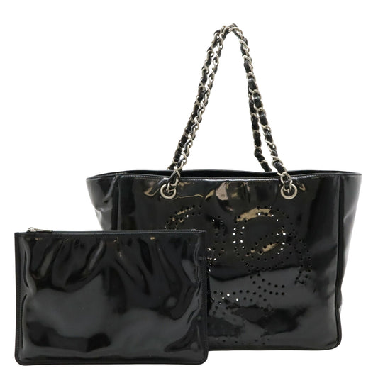 Chanel Black Leather Vintage Tote Bag