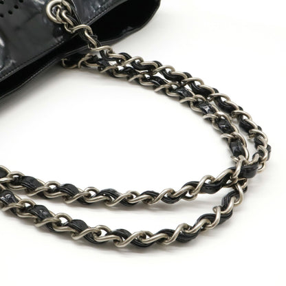Chanel Black Leather Vintage Tote Bag