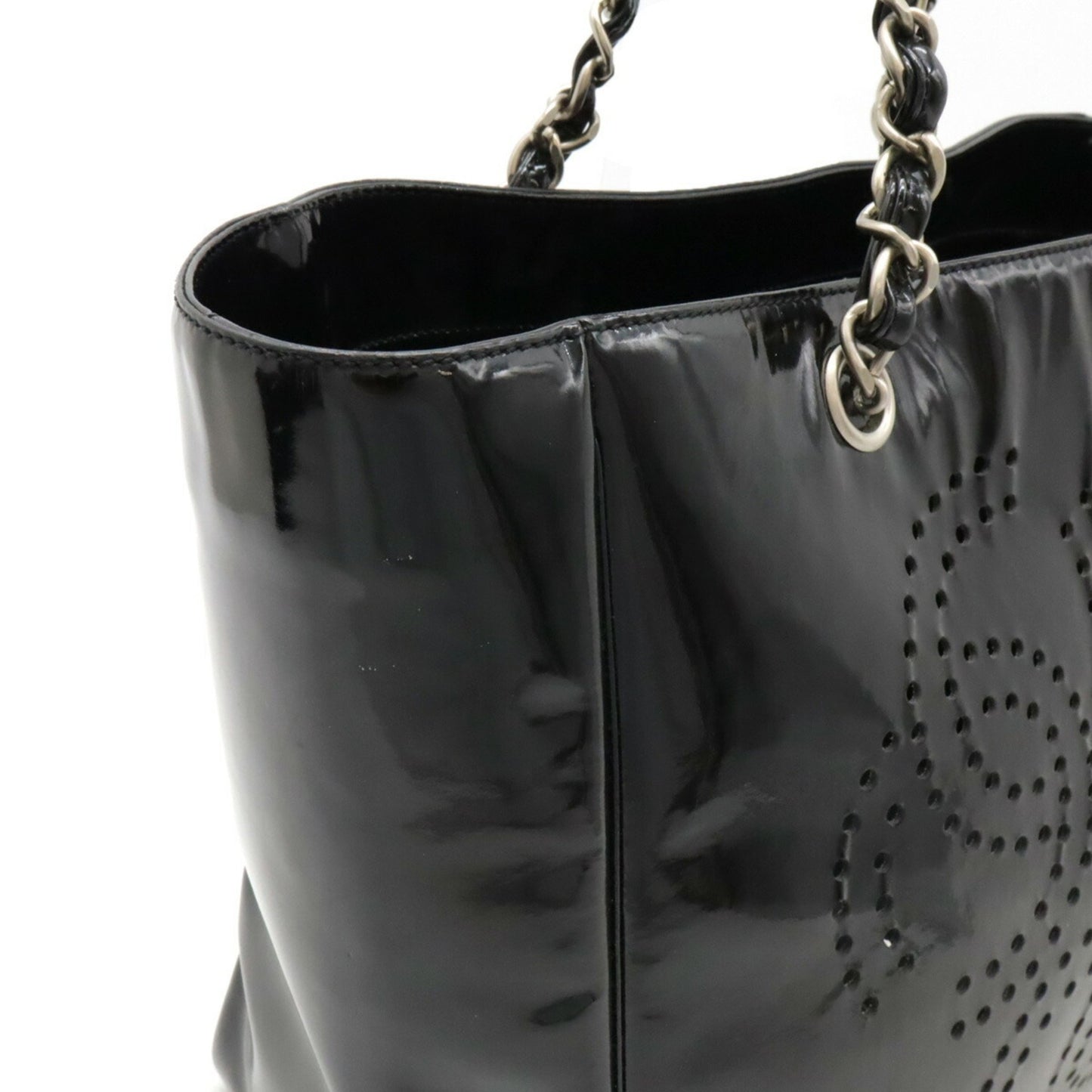 Chanel Black Leather Vintage Tote Bag