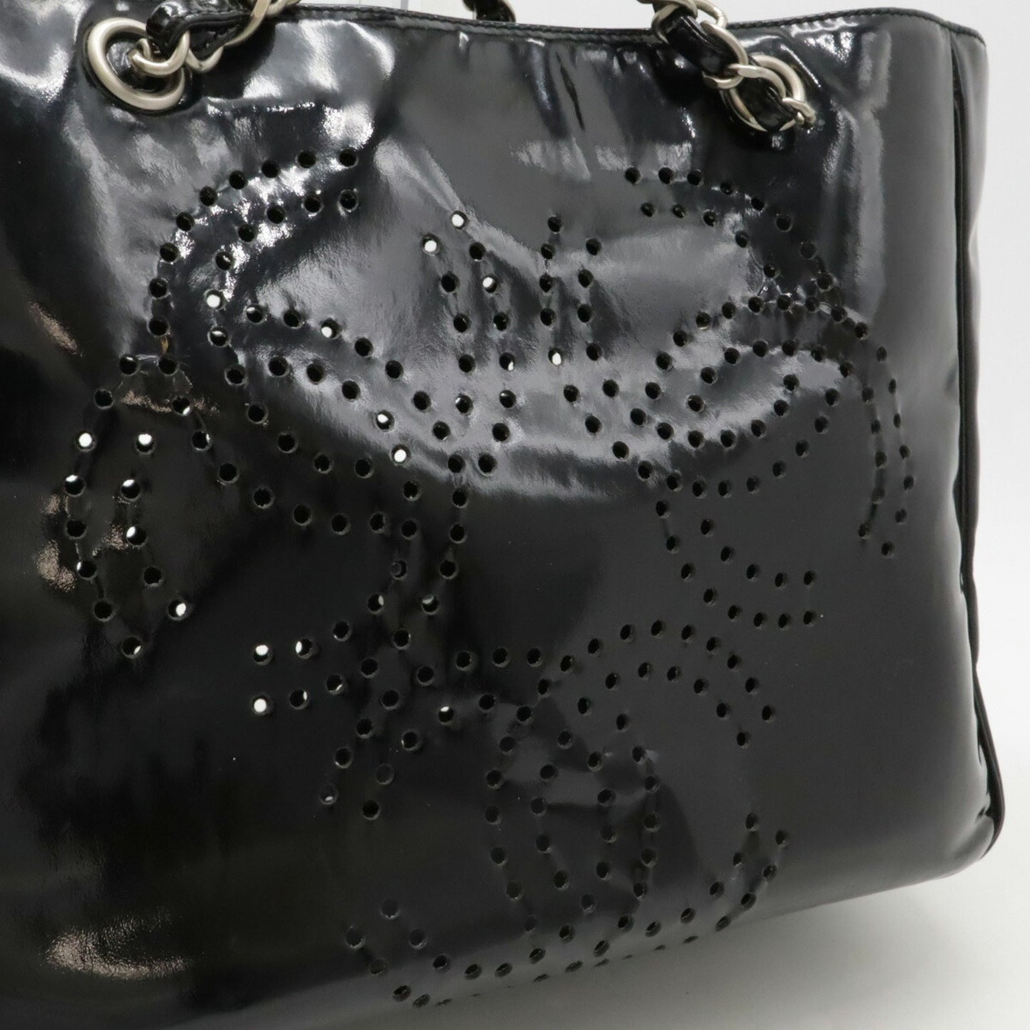 Chanel Black Leather Vintage Tote Bag