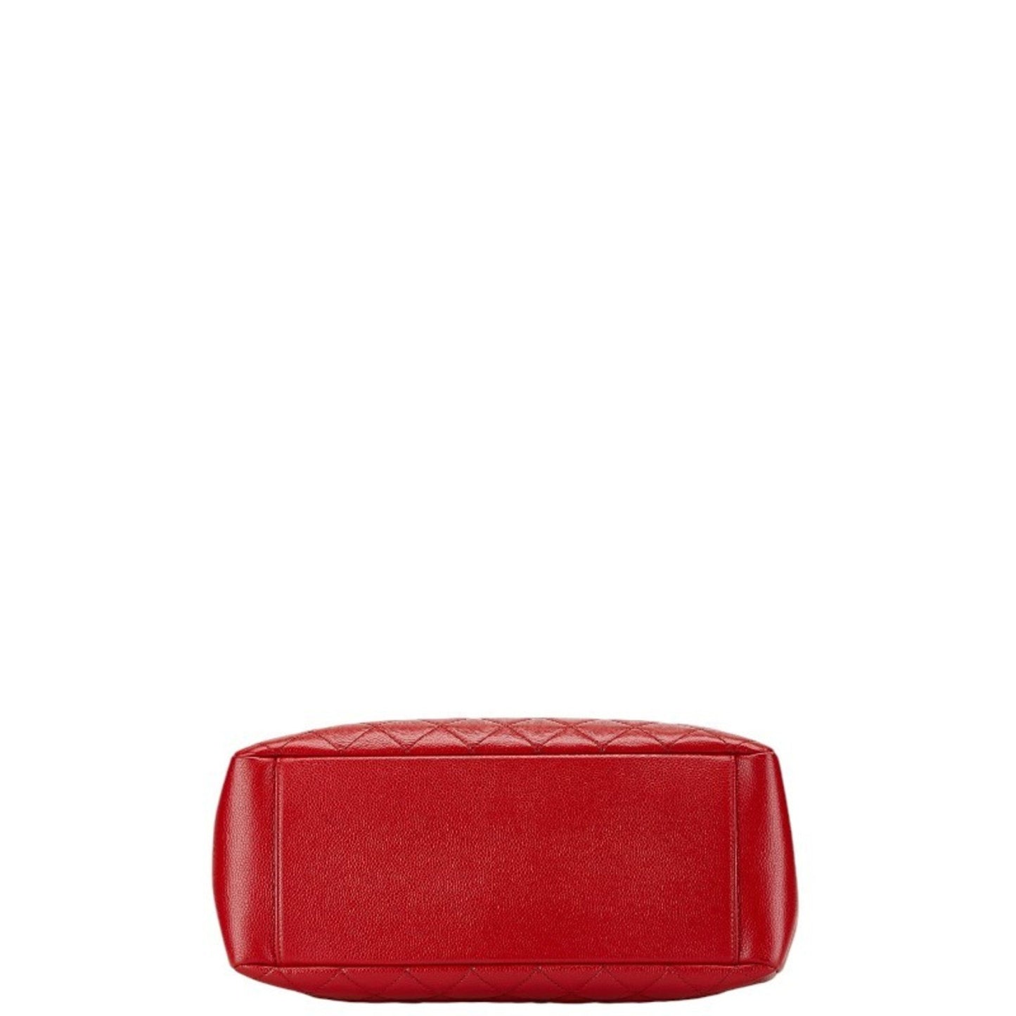 Chanel Red Leather Shopping
