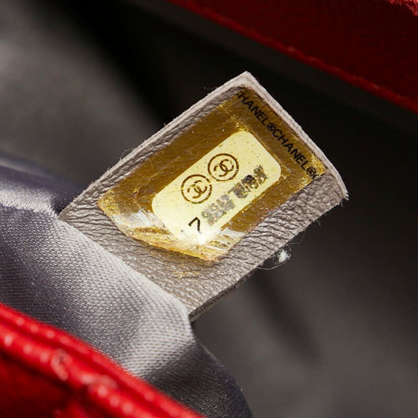 Chanel Red Leather Shopping