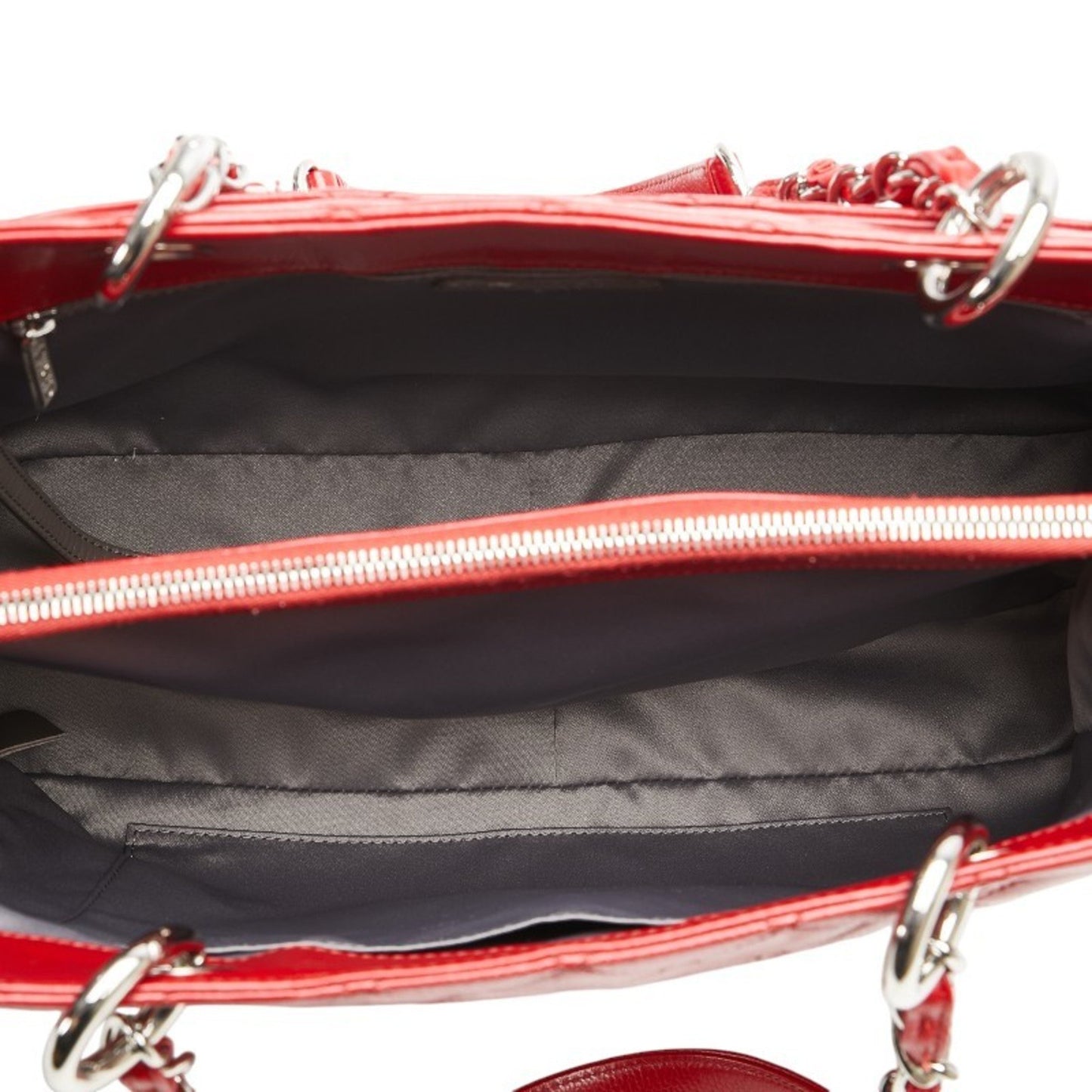 Chanel Red Leather Shopping