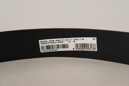 Dolce & Gabbana Elegant Blue Leather Belt With Silver Buckle