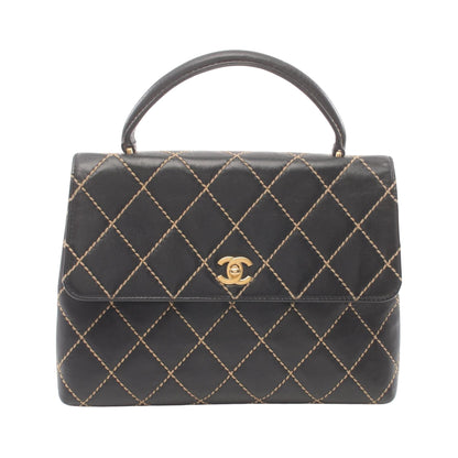 Chanel Black Leather Coco Handle