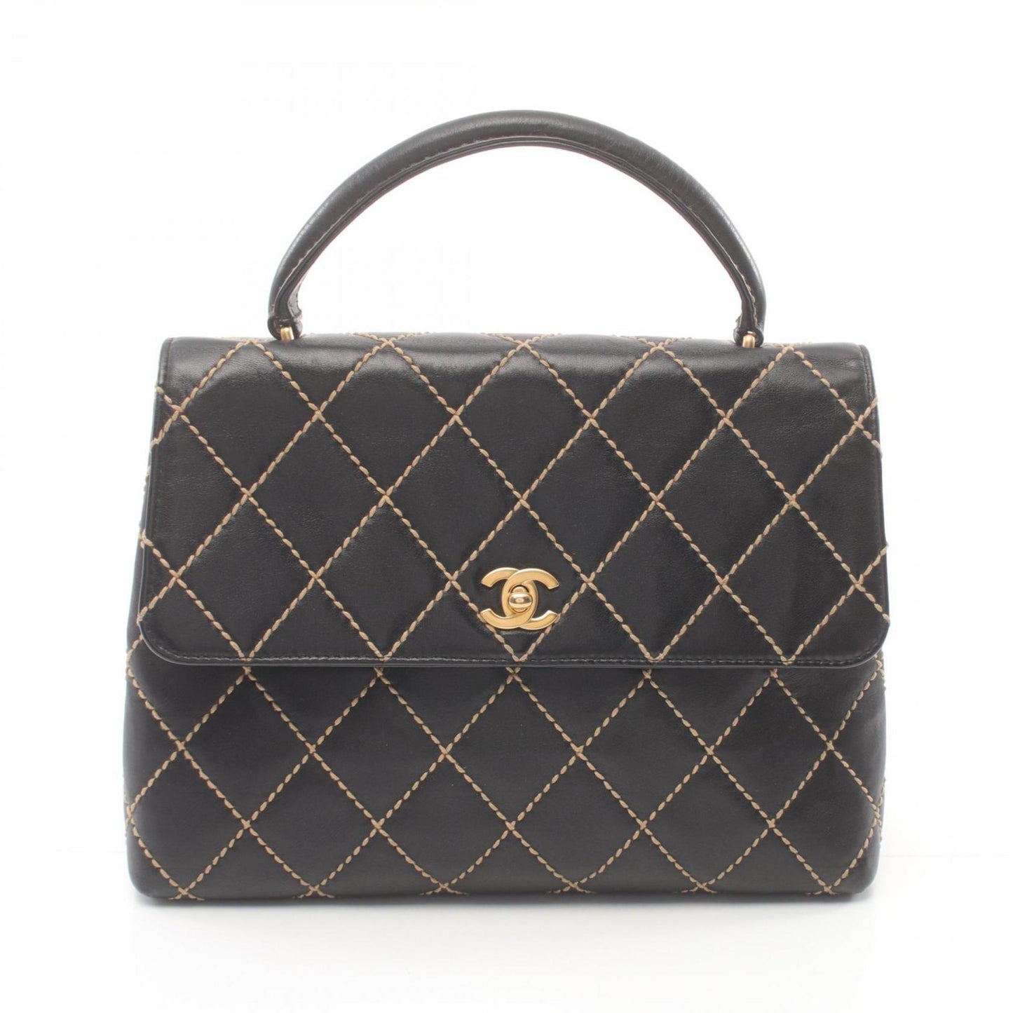Chanel Black Leather Coco Handle