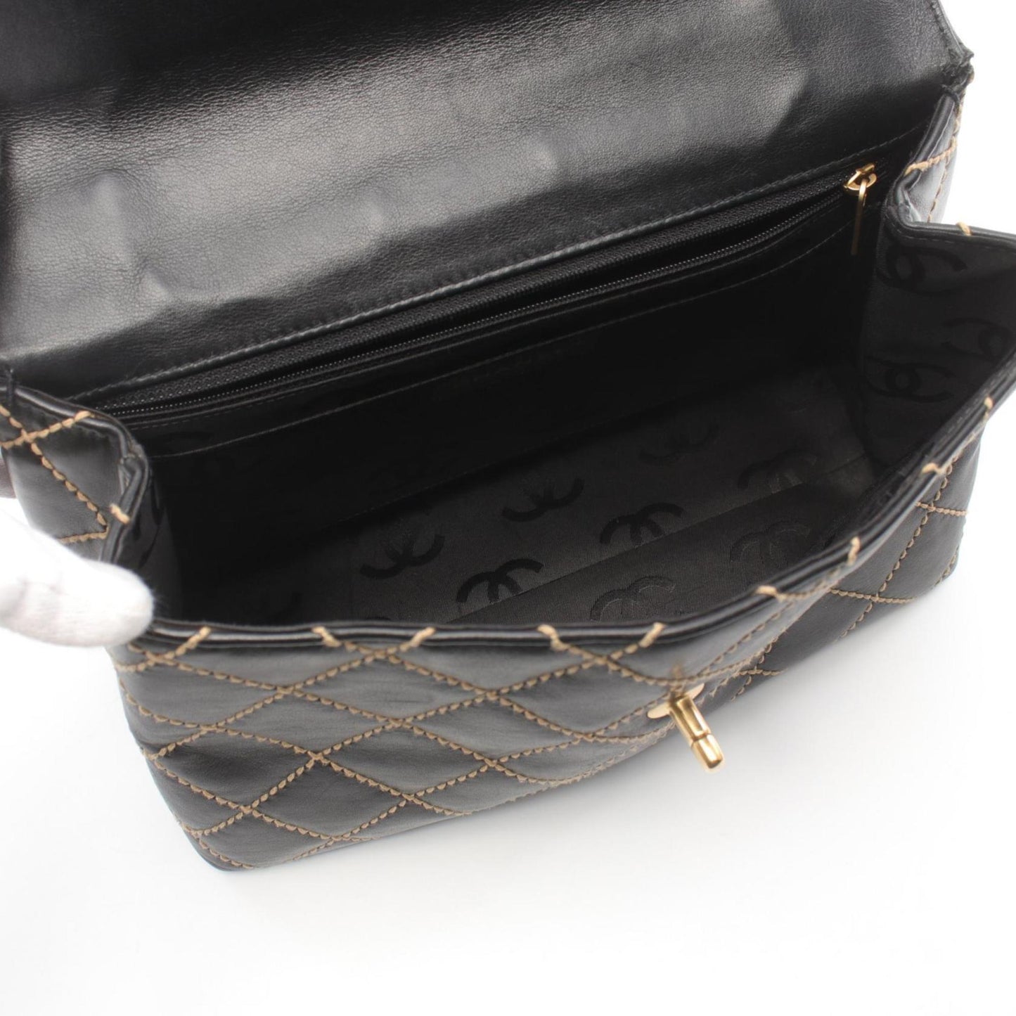 Chanel Black Leather Coco Handle