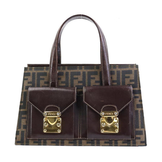 Fendi Brown Canvas Zucca