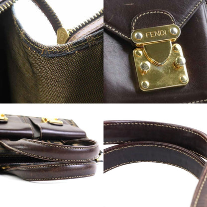 Fendi Brown Canvas Zucca