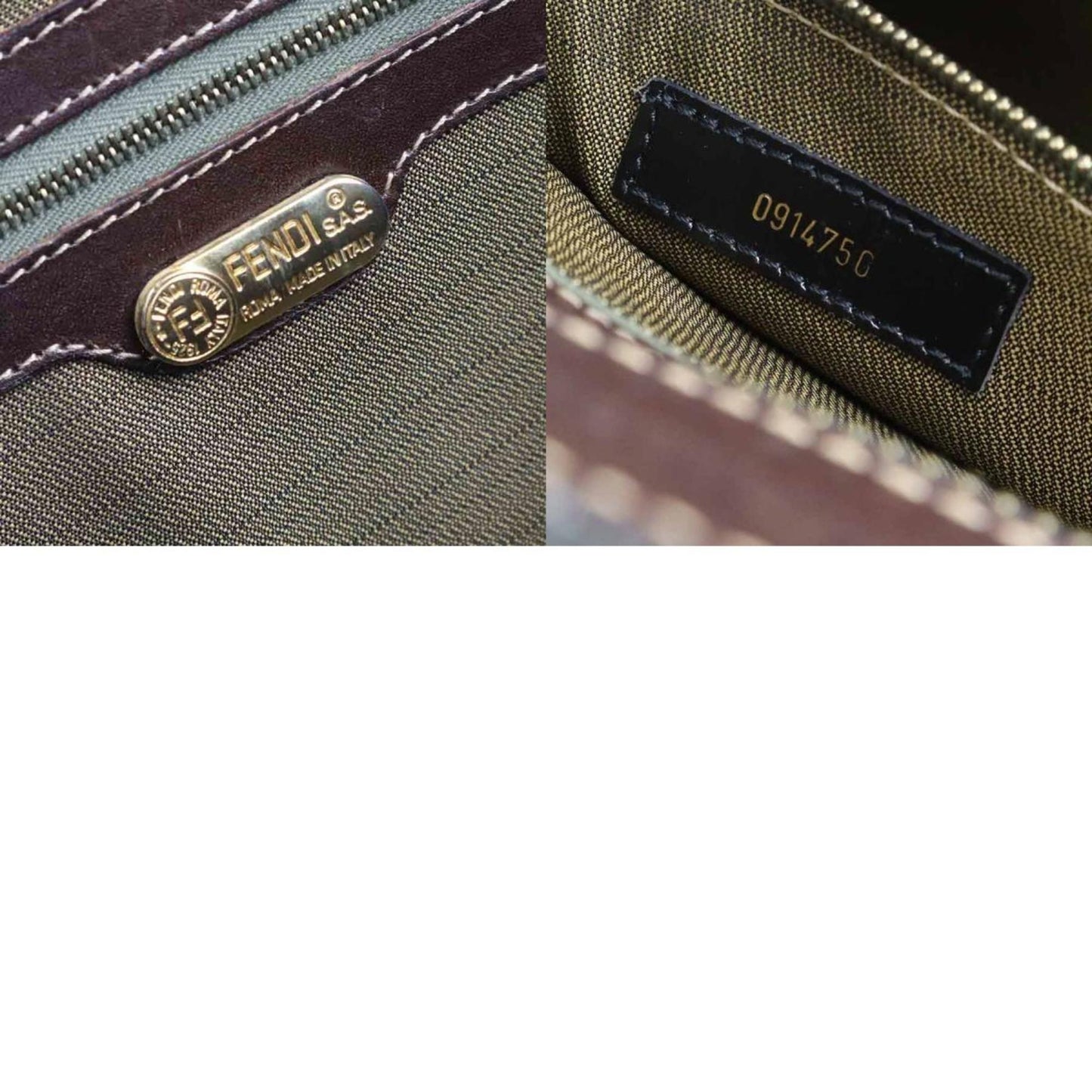 Fendi Brown Canvas Zucca