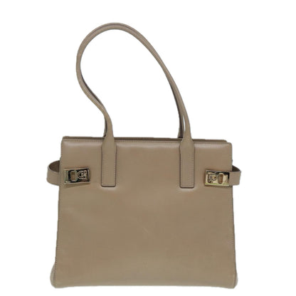 Salvatore Ferragamo Brown Leather Gancini
