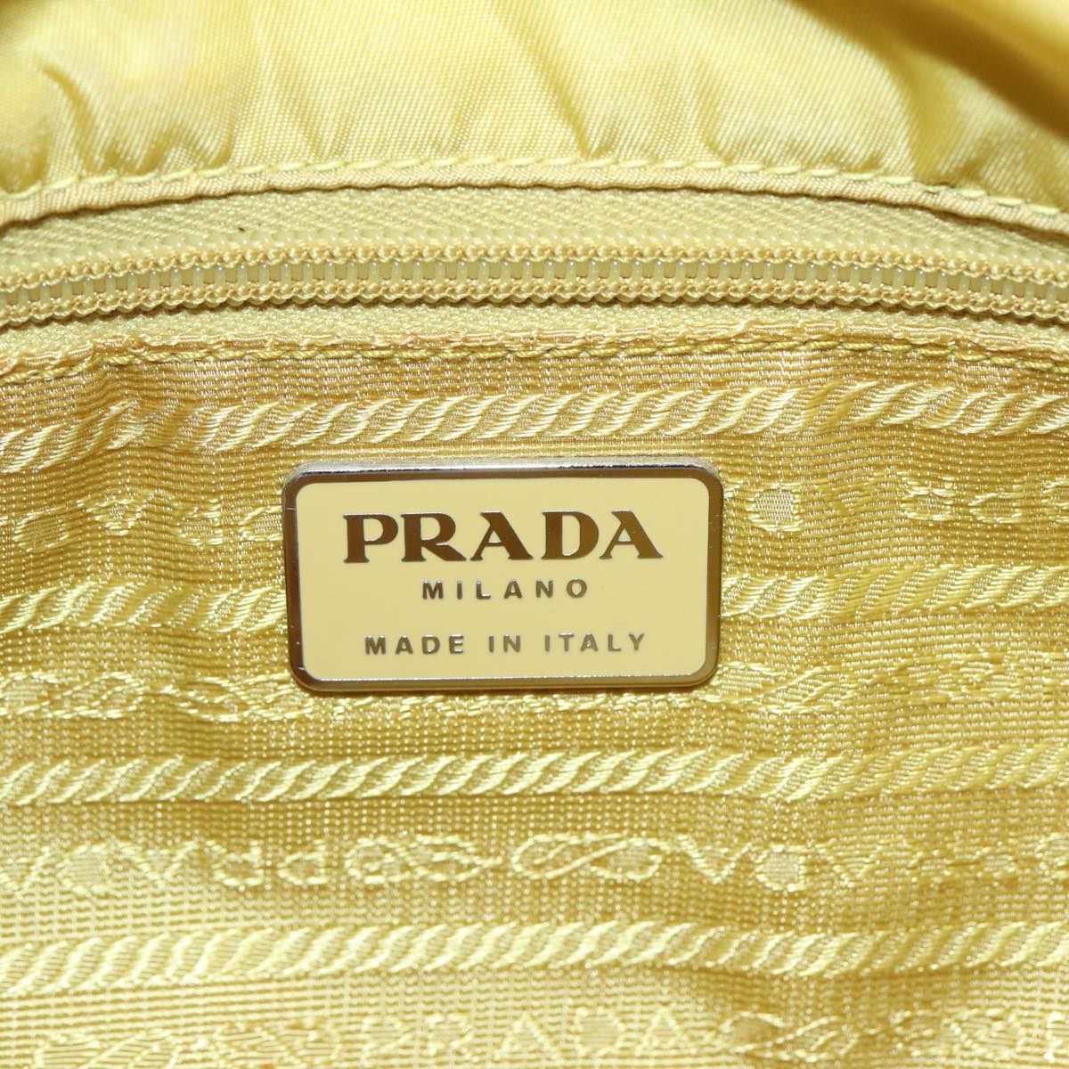 Prada Yellow Synthetic Tessuto