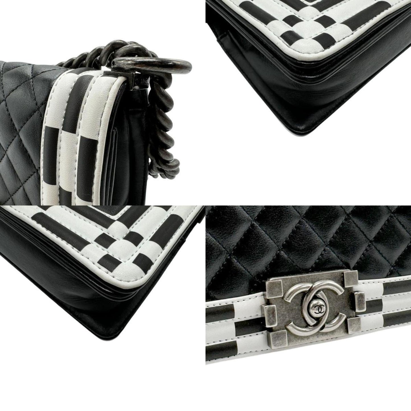 Chanel Black Leather Boy