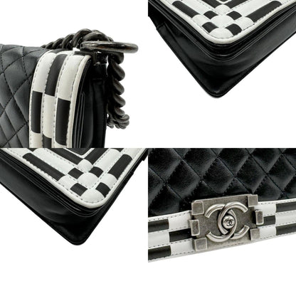 Chanel Black Leather Boy