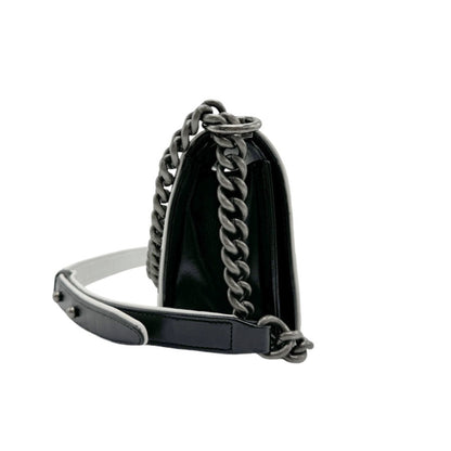 Chanel Black Leather Boy