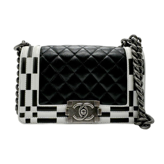 Chanel Black Leather Boy